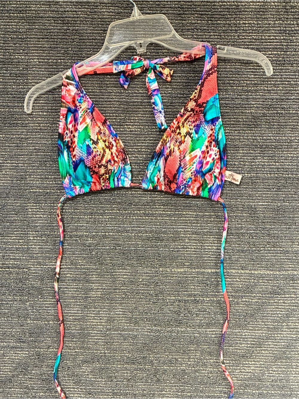Luli fama Miami Women’s Multicolor Triangle Bikini Top Sz XL